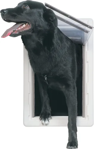 Miniatura 3 de Perfect Pet - Puerta para perro de bajo consumo para todo tipo de clima, extragrande, tamaño de solapa de 9.75 x 17 pulgadas