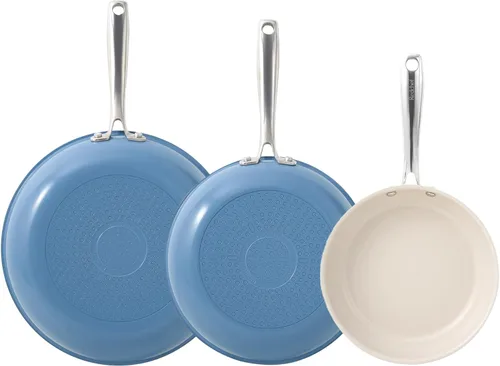 Miniatura 13 de Sartenes antiadherentes de cerámica Redchef, sartén antiadherente para huevos, sartenes de 8 pulgadas antiadherentes aptas para cocina con mango