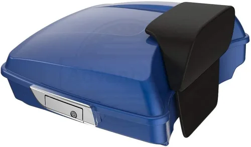 Miniatura 6 de Moto Onfire cajuela para equipaje Tour-Pak para moto con respaldo para Harley Davidson 14 Later Touring Street Glide FLH FLHX FLHR., Azul