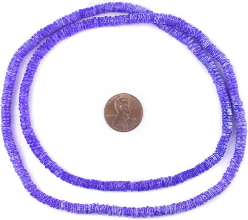 Miniatura 2 de The Bead Chest Cuentas Heishi de concha en rodajas púrpura uva (0.197 in)