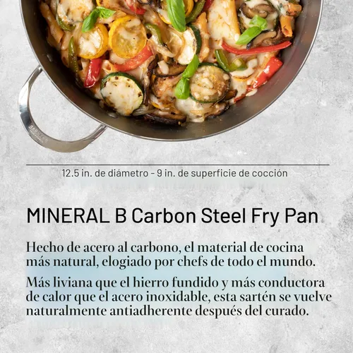 Miniatura 2 de Sartén redonda de hierro DeBuyer con mineral B, Plateado/Gris