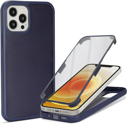 Miniatura 6 de Funda para iPhone 13 mini con protector de pantalla integrado y protección de cuerpo completo, para Apple iPhone 13 Mini, fundas para hombres, Rojo