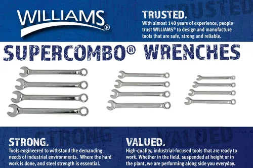 Miniatura 9 de Williams 1208SC llave combinada súper combo, 1/4 pulgada