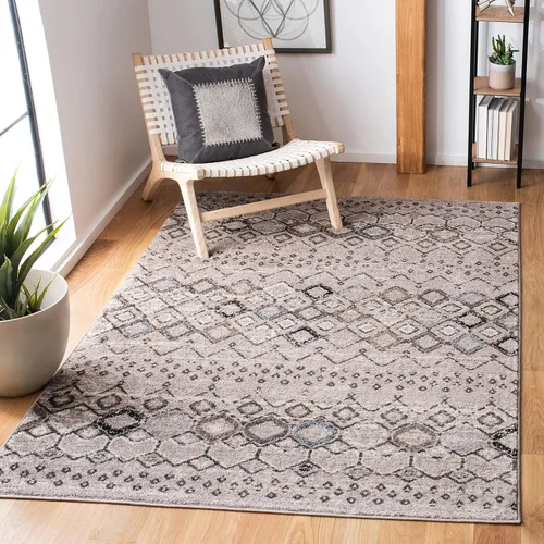 Miniatura 43 de SAFAVIEH Amsterdam Collection Alfombra Decorativa - 2.3 pies x 4 pies, Negro & Multi, Diseño Marroquí Bohemio, Sin Desprendimiento y Fácil Cuidado