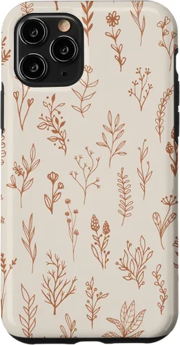 Miniatura 29 de Cute Beige Brown Wildflower Aesthetic Flower Pattern Case for iPhone 17