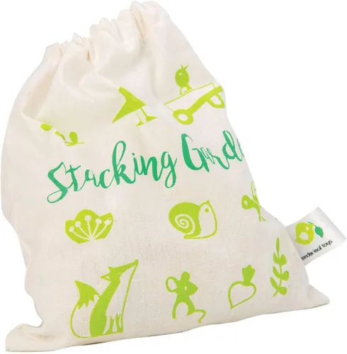Miniatura 2 de Tender Leaf Toys - Apilamiento de amigos del jardín - 14 piezas de juguete de apilamiento y equilibrio de madera y juego educativo con bolsa