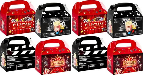 C L cooper life Caja de regalo para fiesta de película, caja de regalo de fiesta nocturna para películas, suministros de baby shower (paquete de 2)