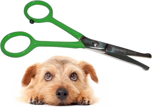 Miniatura 8 de Tijeras pequeñas para aseo de mascotas, con punta de bola y caja. Tijeras 4.5 pulgadas oreja, hocico, cara, pata, Rosado