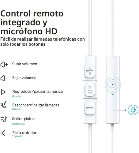 Miniatura 2 de Auriculares con cable Lightning para iPhone, auriculares con certificación MFi para iPhone 13 14 12 Pro Max, con micrófono y control de volumen