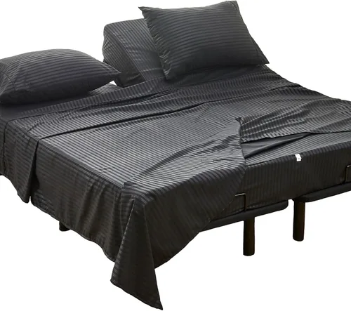 Miniatura 39 de Kingnex Sábanas a rayas para sofá cama de 36 x 72 pulgadas, tamaño individual para sofá cama, microfibra suave de doble cepillado 1800, 3 piezas
