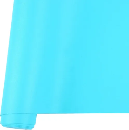 Miniatura 23 de Ramya Hojas de cuero sintético de color sólido liso 1 rollo 12"X53" (30 cm X 135 cm), la piel sintética es ideal para proyectos de manualidades DIY