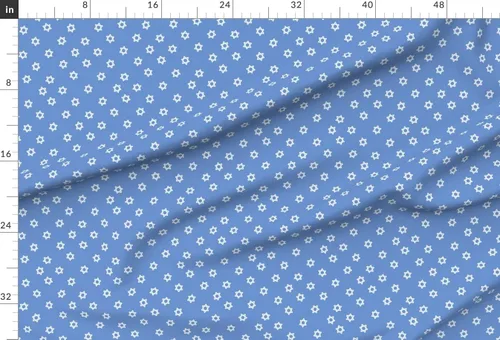 Miniatura 2 de Spoonflower Tela - Star of David Hanukkah Blue Winter Menorah Impreso en tela de gasa Fat Quarter - Costura Ropa de moda Vestidos Decoración