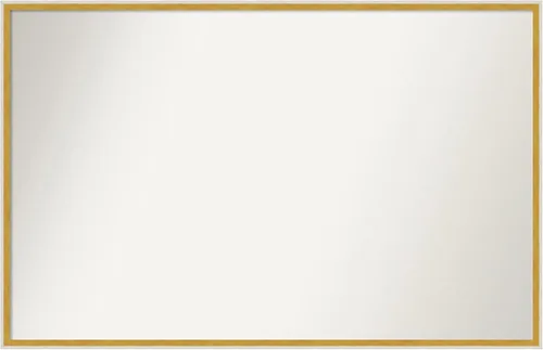 Miniatura 739 de Amanti Art Espejo de baño blanco para sobre el fregadero, 32 x 45 pulgadas, espejo de tocador rectangular blanco esbelto, marco de madera moderno