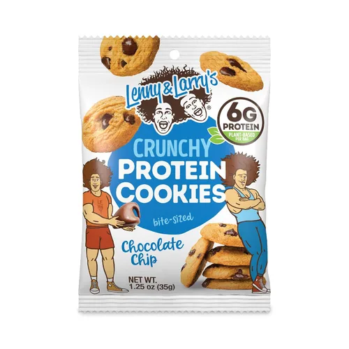 Miniatura 6 de Lenny & Larry's La Galleta Completa Crujiente, Chispas de Chocolate, 6g de Proteína Vegetal, Vegana, Sin GMO, Bolsa de 1.25 Onzas (Paquete de 12)