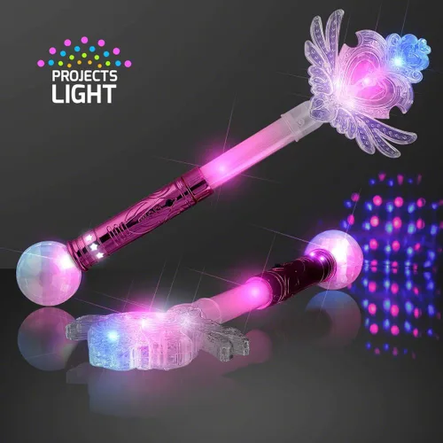 Miniatura 2 de FlashingBlinkyLights Varita de corazón con alas de hada brillante LED