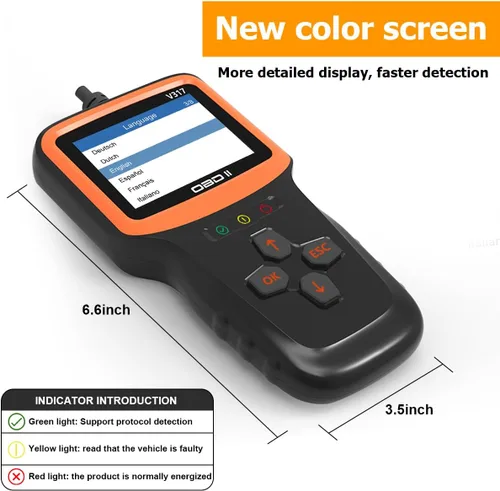 Miniatura 2 de Zpana Escáner OBD2 para Coche, Herramienta de Diagnóstico, Lector de Códigos de Fallas del Motor del Vehículo, Limpieza de Datos, Disposición I/M