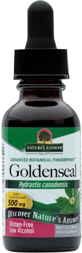 Nature's Answer Raíz de sello dorado con alcohol orgánico, 1 onza líquida, promueve el bienestar general, apoyo inmunológico, sin gluten, una sola
