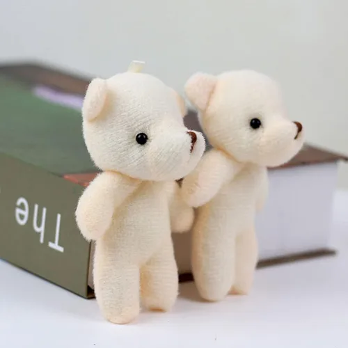 Miniatura 3 de Paquete de 12 mini colgantes de oso adorables osos pequeños para llaveros, mochilas, bolsos, manualidades, figuras de oso ligeras y portátiles
