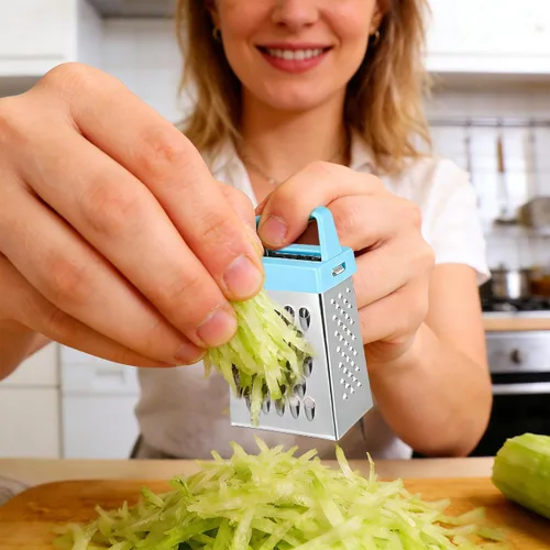 Miniatura 8 de OSALADI Mini rallador de queso, paquete de 6 ralladores de cocina de acero inoxidable para ajo, jengibre y verduras, triturador de caja multifunción