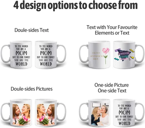 Miniatura 2 de Taza personalizada con foto, taza de equipo personalizada con imagen, logotipo, texto, taza personalizada, regalos personalizados para madre, padre
