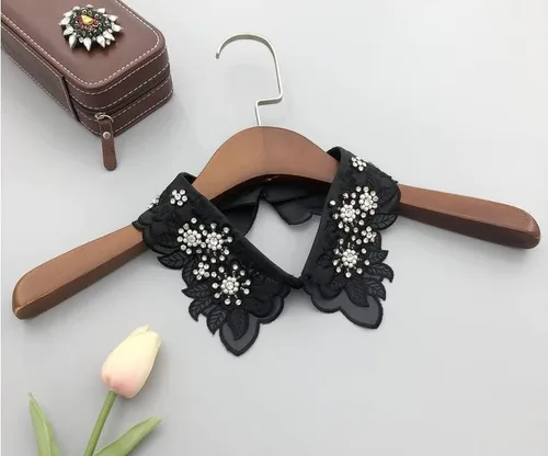 Miniatura 3 de Mural Art Collar desmontable bordado flores falso cuello blusa collar