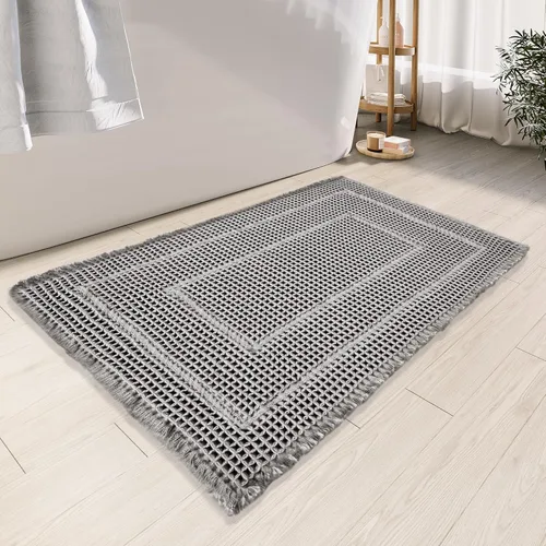 Miniatura 11 de BULULOM Alfombras de Baño Boho, Alfombra de Baño Waffle Mejorada, Alfombras de Baño Súper Absorbentes Antideslizantes, Alfombras Lavables a Máquina