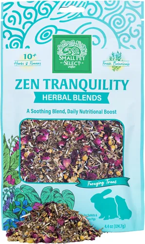 Small Pet Select - Mezcla de hierbas Zen Tranquility, una golosina herbaria natural para conejos y cobayas, 4.4 onzas