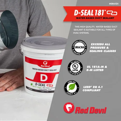 Miniatura 5 de Red Devil 0846DS RD-DS 181 Sellador de conductos de látex acrílico, 10.1 onzas, gris, 1 paquete