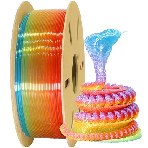 Miniatura 22 de MIKA3D Paquete de 6 carretes de filamento bicolor para impresora 3D de 1.75mm, filamento de seda PLA para impresión 3D, 6 carretes – seda