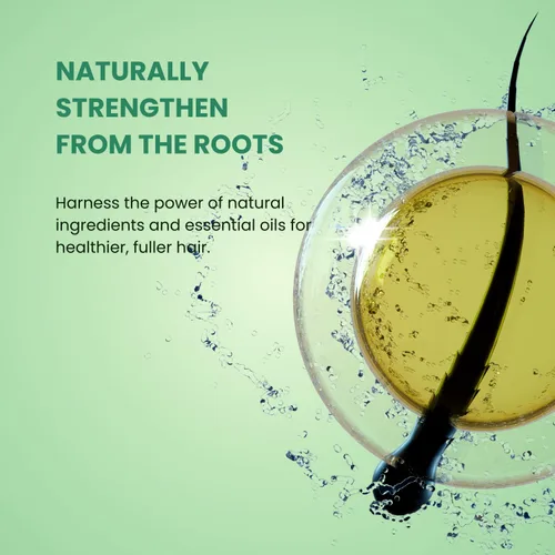 Miniatura 3 de Champú para control de pérdida de cabello y raíces saludables, fórmula natural con romero, biotina, cafeína, zinc, regeneración, terapia