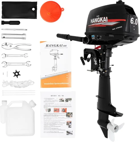 Miniatura 10 de Motor fuera de borda de 2 tiempos 3.5HP, motor de barco marino de pesca resistente, motor de kayak, motor de barco fuera de borda Hangkai de 2500 W