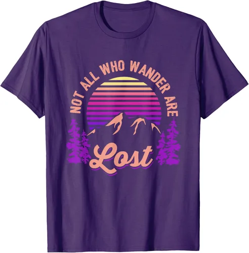 Miniatura 98 de Not All Who Wander Are Lost Vintage Mountains - Camiseta de senderismo, Negro, S