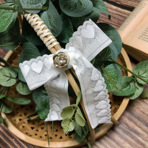 Miniatura 3 de Ribete de encaje elástico de 1 pulgada, cinta de encaje con patrón de corazón de 10 yardas de largo, ribete de encaje blanco para proyectos