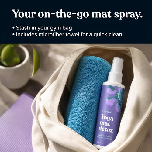 Miniatura 5 de Limpiador de colchoneta para yoga 100% natural y orgánico, SEGURO PARA TODAS LAS COLCHONETAS, no deja residuos pegajosos o viscosos, limpia