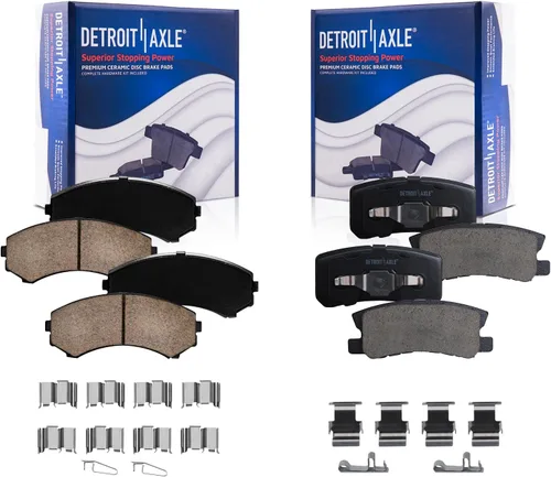 Miniatura 25 de Detroit Axle - Zapatas de freno traseras para Chrysler PT Cruiser 04-09, reemplazo de zapatas de freno semimetálicas 2004 2005 2006 2007 2008 2009