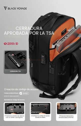 Miniatura 8 de BlackVoyage Vortex Vacuum Seal Travel Backpack 60L Expandable Air Compression System Water Resistant TSA Lock Carry-On
