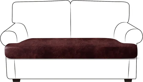 Miniatura 55 de ANARACHON Fundas de cojín de sofá con aspecto de cuero, juego de fundas de asiento de sofá, protector de muebles para sillón seccional, sofá biplaza