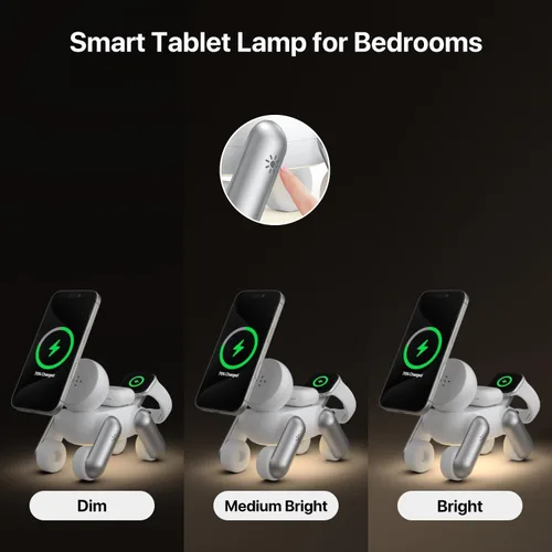 Miniatura 4 de UEQ Estación de carga inalámbrica 3 en 1 para dispositivos Apple, soporte de cargador inalámbrico plegable con luz nocturna para iPhone 17 Air 16 15