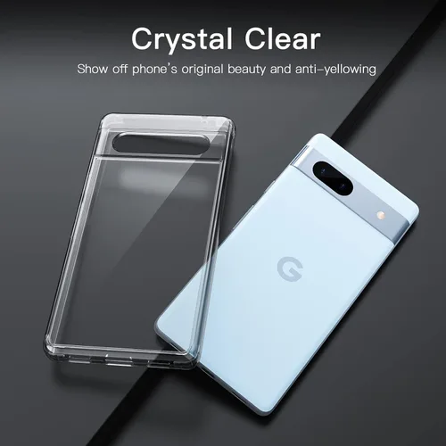Miniatura 3 de JETech Funda para Google Pixel 7a de 6.1 pulgadas 2023, no se pone amarillenta, a prueba de golpes, funda protectora para teléfono, parte trasera