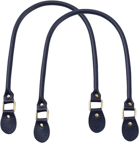 Miniatura 9 de PH PandaHall 2 piezas de 24.2 pulgadas de cuero para bolso de mano, Negro
