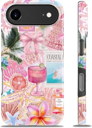 Miniatura 124 de Goodon para iPhone 17 Pro, Funda Estética de Gato Negro y Niña Naranja, Compatible con Magsafe, Funda Protectora Retro Única y Moderna de Silicona
