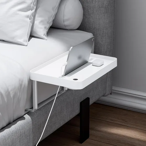 Miniatura 9 de KIWIFOTOS - Estante de mesita de noche elevada para mesa bajo el colchón para cama de muelles, plataforma de cama, mesita de noche, organizador