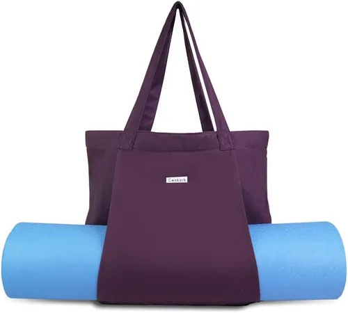Bolsas de yoga Cwokarb para mujeres con bolsas para esteras de yoga, tote de lona para pilates, bandolera para el hombro, para viajes, oficina,