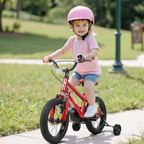 Miniatura 7 de Bicicleta plegable de 14/16/18 pulgadas con ruedas de entrenamiento, regalos para niñas y niños de 3 a 10 años, bicicleta para niños pequeños