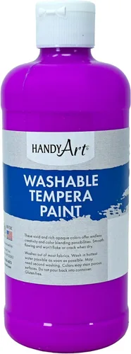 Miniatura 44 de Handy Art Little Masters - Pintura al temple lavable, color blanco, botella de medio galón de 64 onzas, brillante y mezclable, alta opacidad