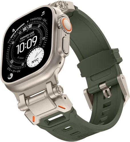 Miniatura 9 de KADES Correa deportiva resistente de TPU para Apple Watch Ultra 3/2/1 de 1.929 in, conectores metálicos para Apple Watch Series 11/10/SE3 de 1.81