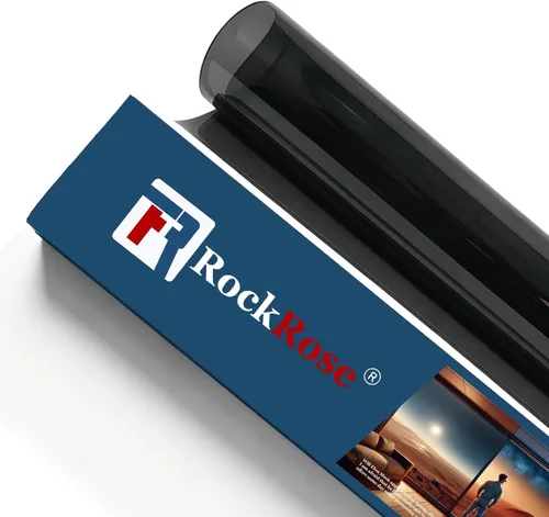 RockRose - Tinte profesional de carbono prémium para ventana de automóvil, VLT del 1 %, 2 capas, película adhesiva con filtro térmico, IRR y UV para