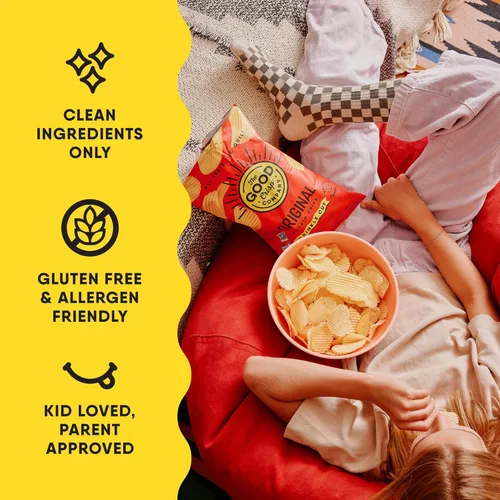 Miniatura 3 de The Good Crisp Company Cheddar Sour Cream - Papas fritas con corte arrugado, 1.5 onzas (paquete de 15)