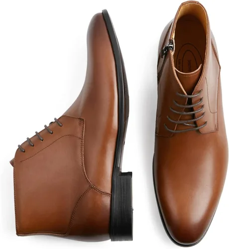 Miniatura 3 de Journey West Botas Chelsea para hombre con cordones Chukka para tobillo de cuero para hombre