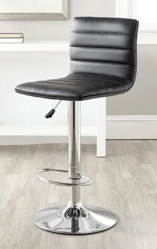 Miniatura 2 de Safavieh Home Collection Arissa - Taburete de bar giratorio ajustable de 23.8 a 29.9 pulgadas, color negro